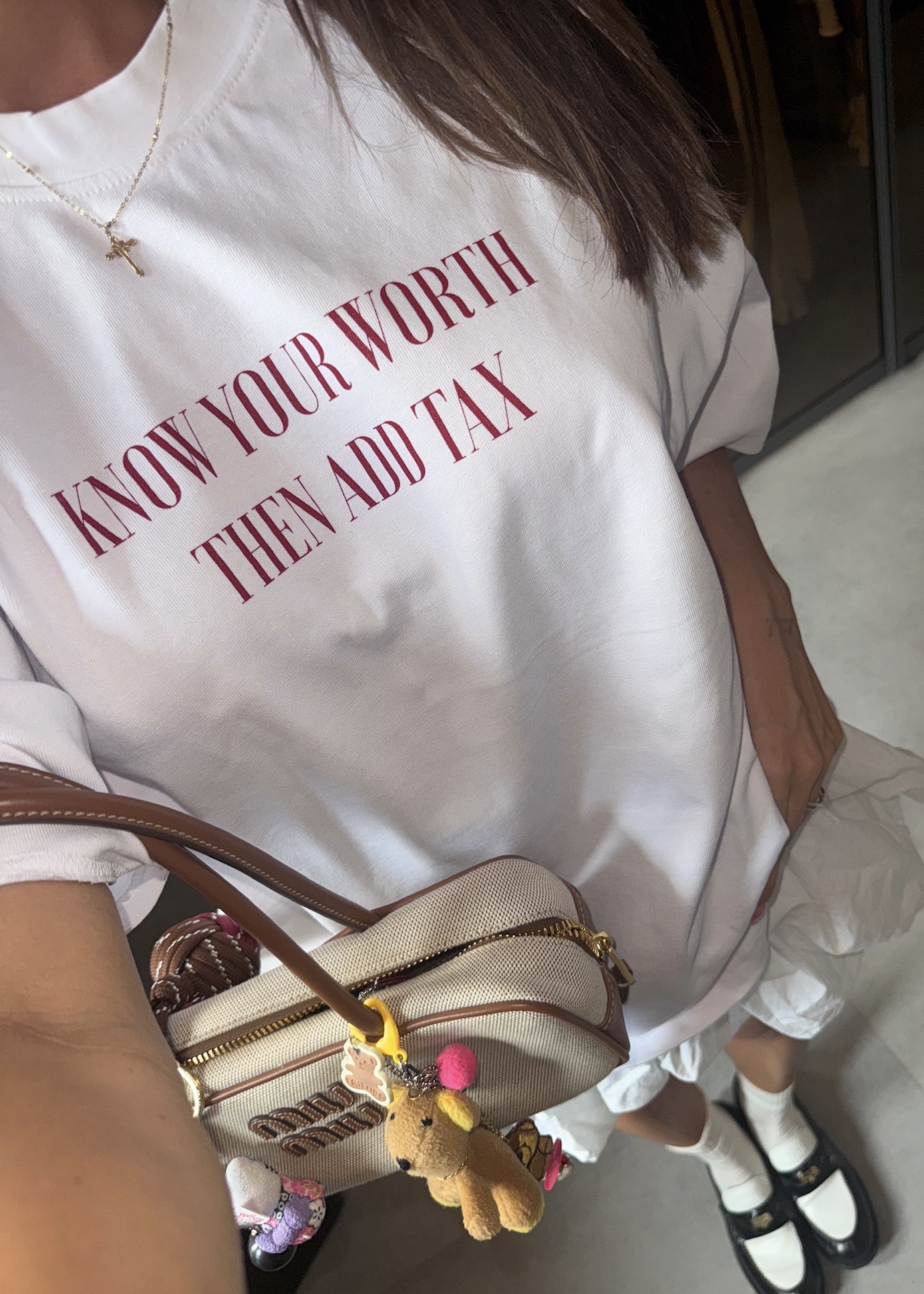 Biele tričko  “Your worth”